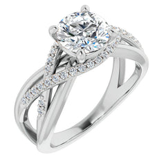 Multi-Band Round Brilliant Moissanite Infinity Engagement Ring