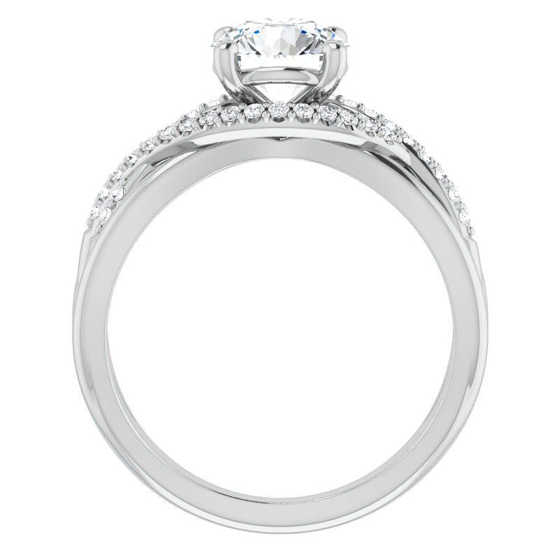 Multi-Band Round Brilliant Moissanite Infinity Engagement Ring