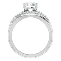 Multi-Band Round Brilliant Moissanite Infinity Engagement Ring