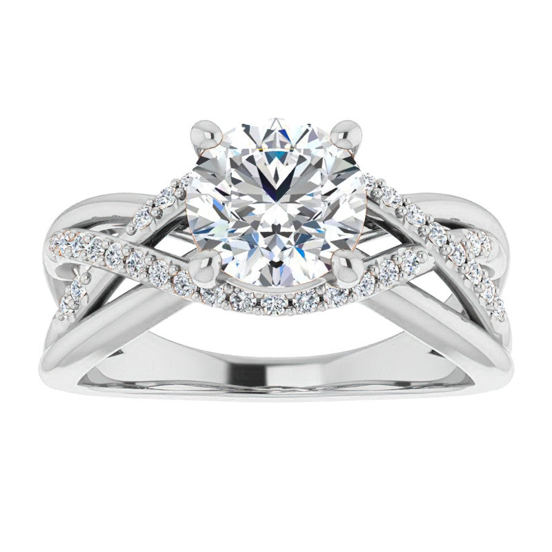 Multi-Band Round Brilliant Moissanite Infinity Engagement Ring