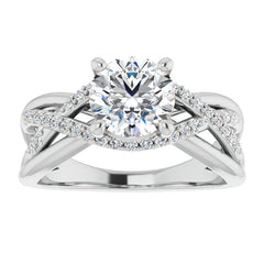 Multi-Band Round Brilliant Moissanite Infinity Engagement Ring