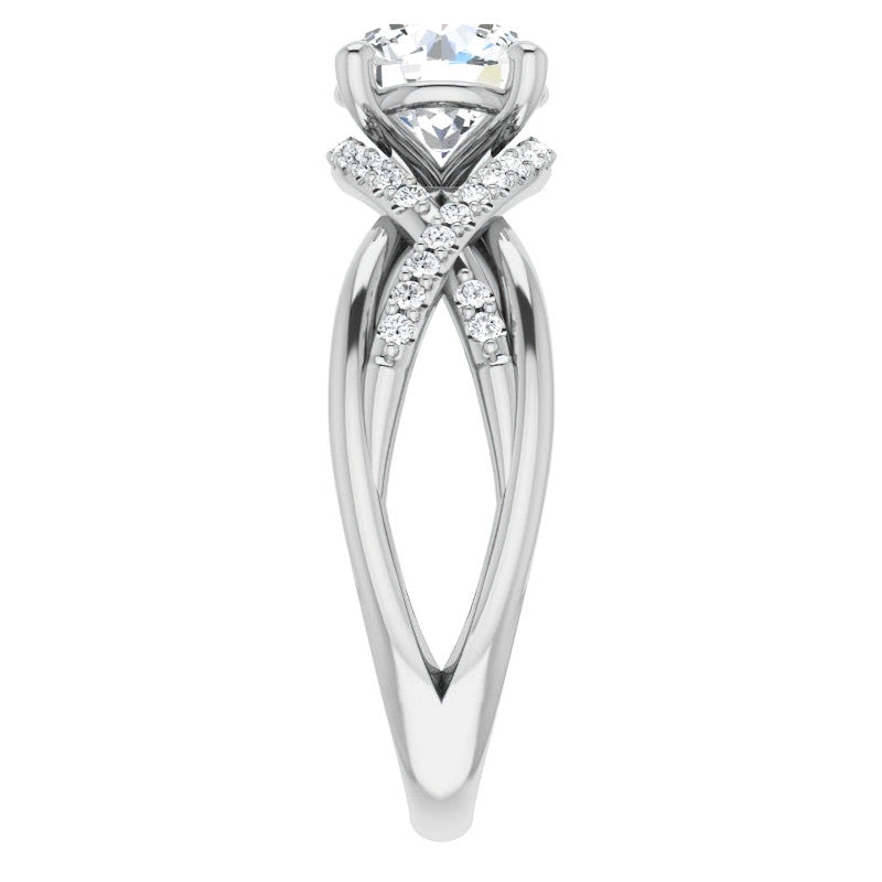 Multi-Band Round Brilliant Moissanite Infinity Engagement Ring