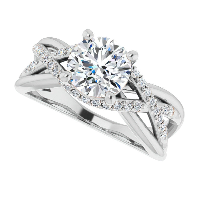 Multi-Band Round Brilliant Moissanite Infinity Engagement Ring