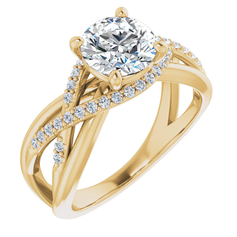 Multi-Band Round Brilliant Moissanite Infinity Engagement Ring
