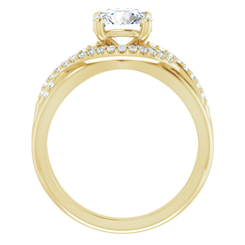 Multi-Band Round Brilliant Moissanite Infinity Engagement Ring