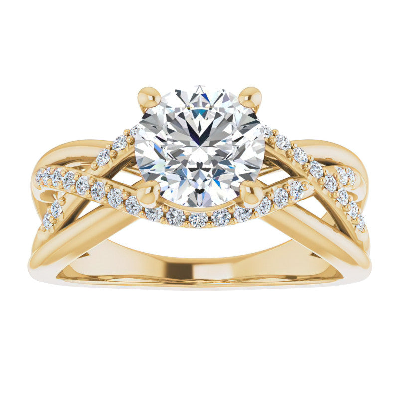Multi-Band Round Brilliant Moissanite Infinity Engagement Ring