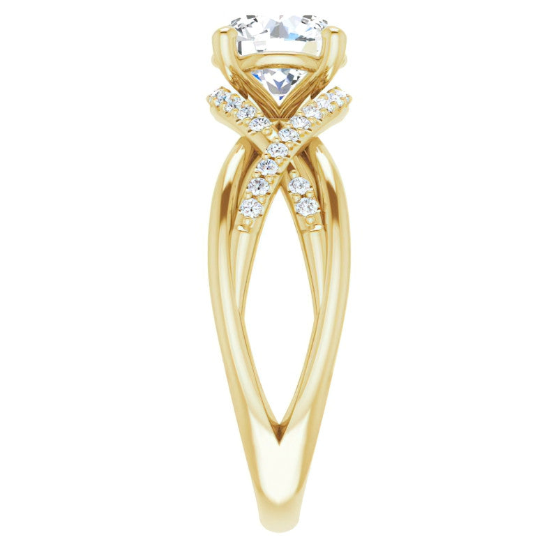 Multi-Band Round Brilliant Moissanite Infinity Engagement Ring