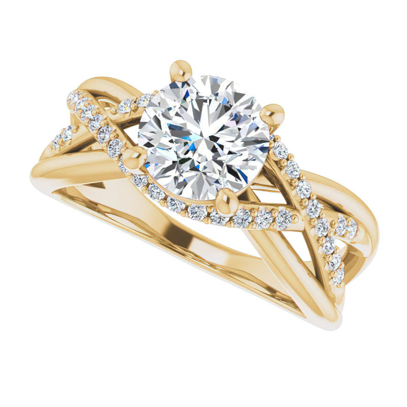 Multi-Band Round Brilliant Moissanite Infinity Engagement Ring