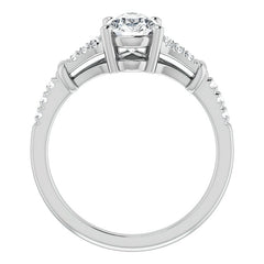 Split Shank Pear Moissanite Engagement Ring