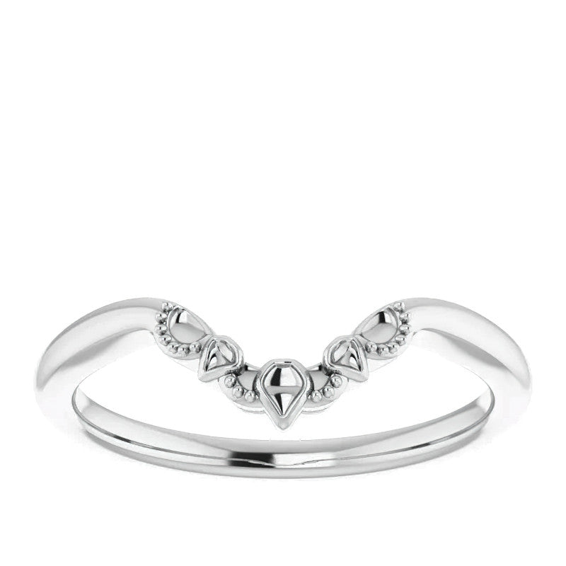Round Antique Halo Design Moissanite Engagement Ring