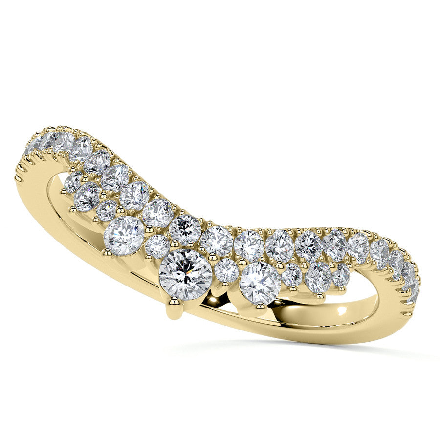 Pear Basket Halo Moissanite Engagement Ring