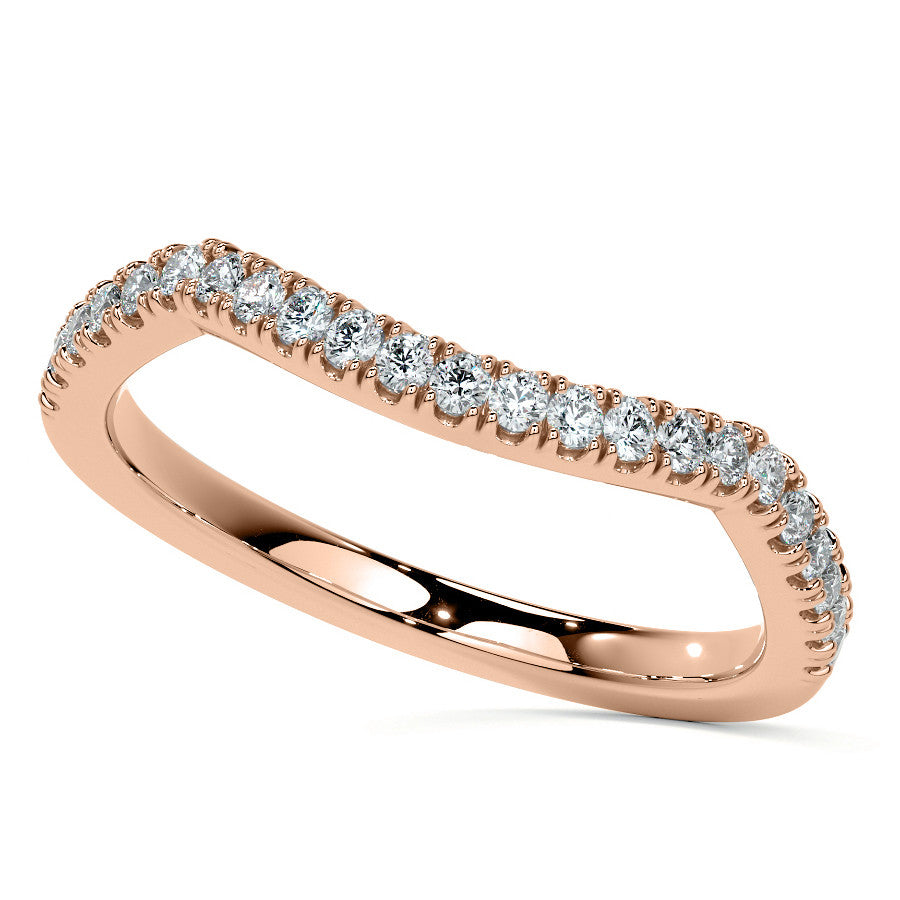 Bypass Halo Style Round Split Shank Moissanite Engagement Ring