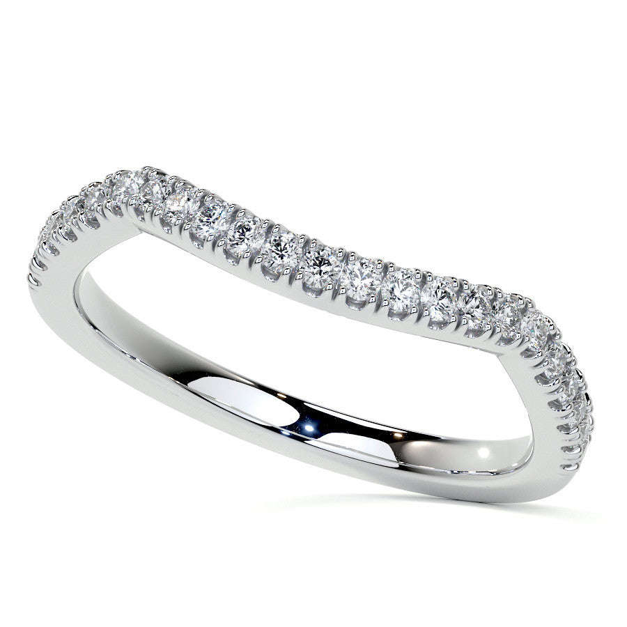 Bypass Halo Style Round Split Shank Moissanite Engagement Ring