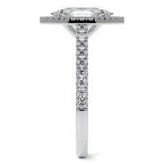 Duchess Marquise Halo Moissanite Engagement Ring