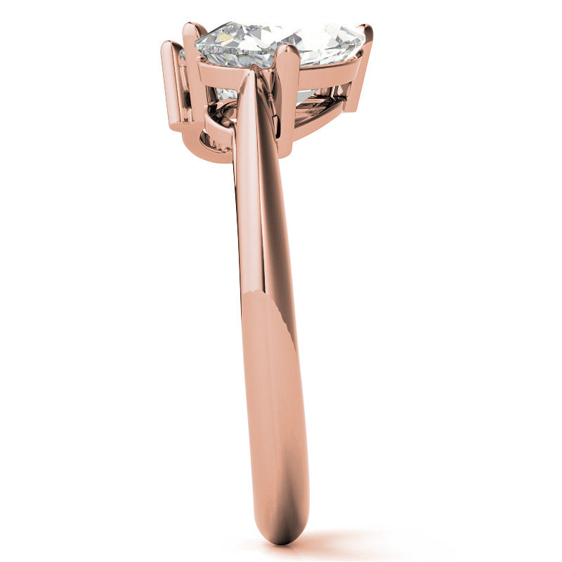 Unique Pear Two-Stone Moissanite Engagement Ring