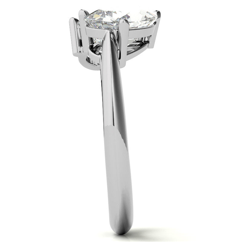 Unique Pear Two-Stone Moissanite Engagement Ring