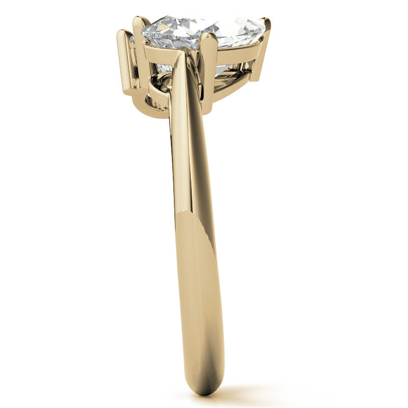Unique Pear Two-Stone Moissanite Engagement Ring