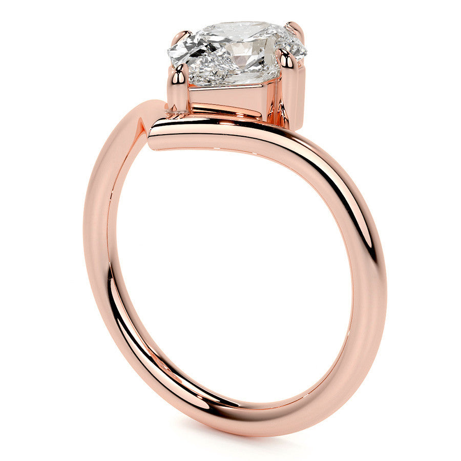 Duchess Marquise NSEW V-Shaped Moissanite Solitaire Ring