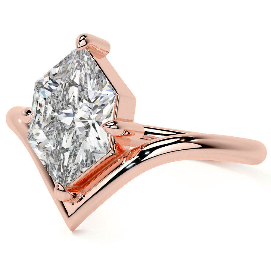 Duchess Marquise NSEW V-Shaped Moissanite Solitaire Ring