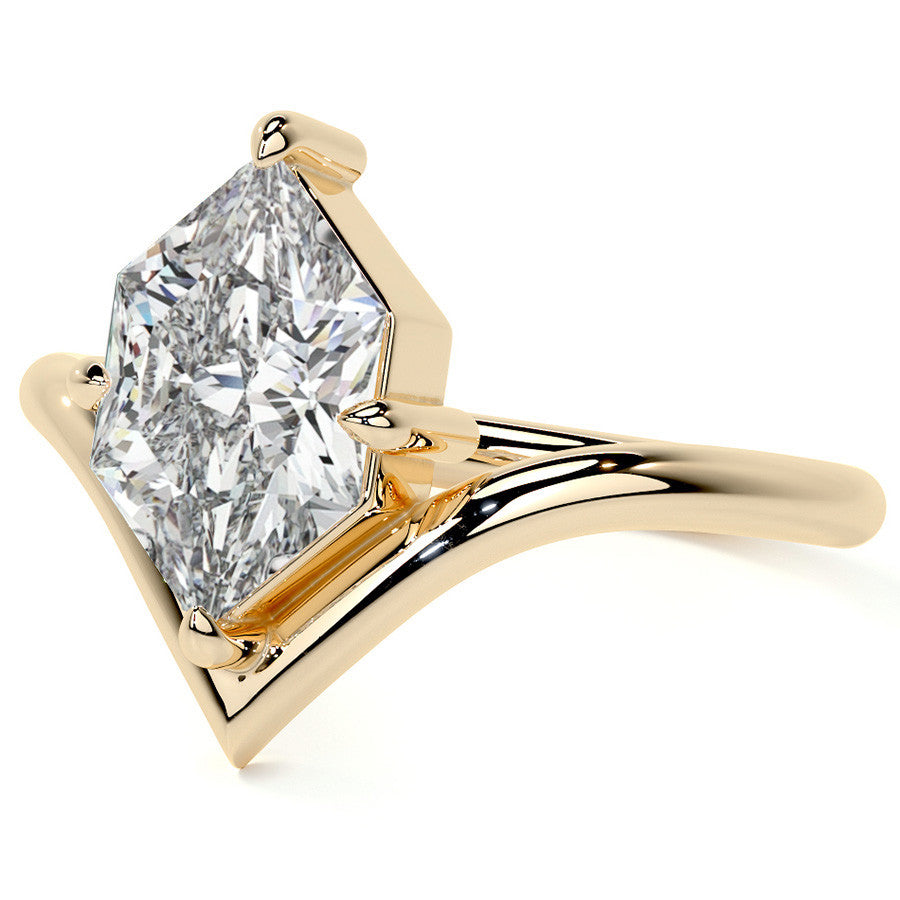Duchess Marquise NSEW V-Shaped Moissanite Solitaire Ring