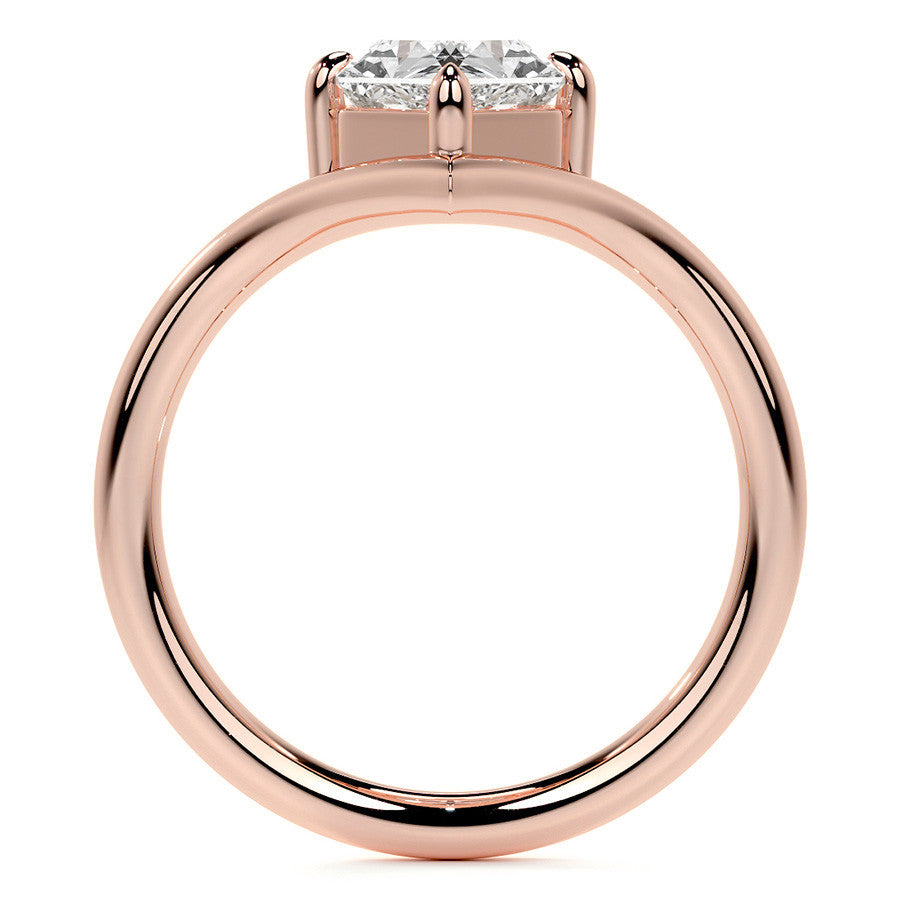Duchess Marquise NSEW V-Shaped Moissanite Solitaire Ring