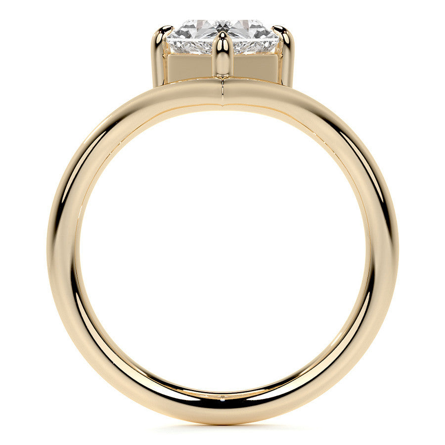 Duchess Marquise NSEW V-Shaped Moissanite Solitaire Ring