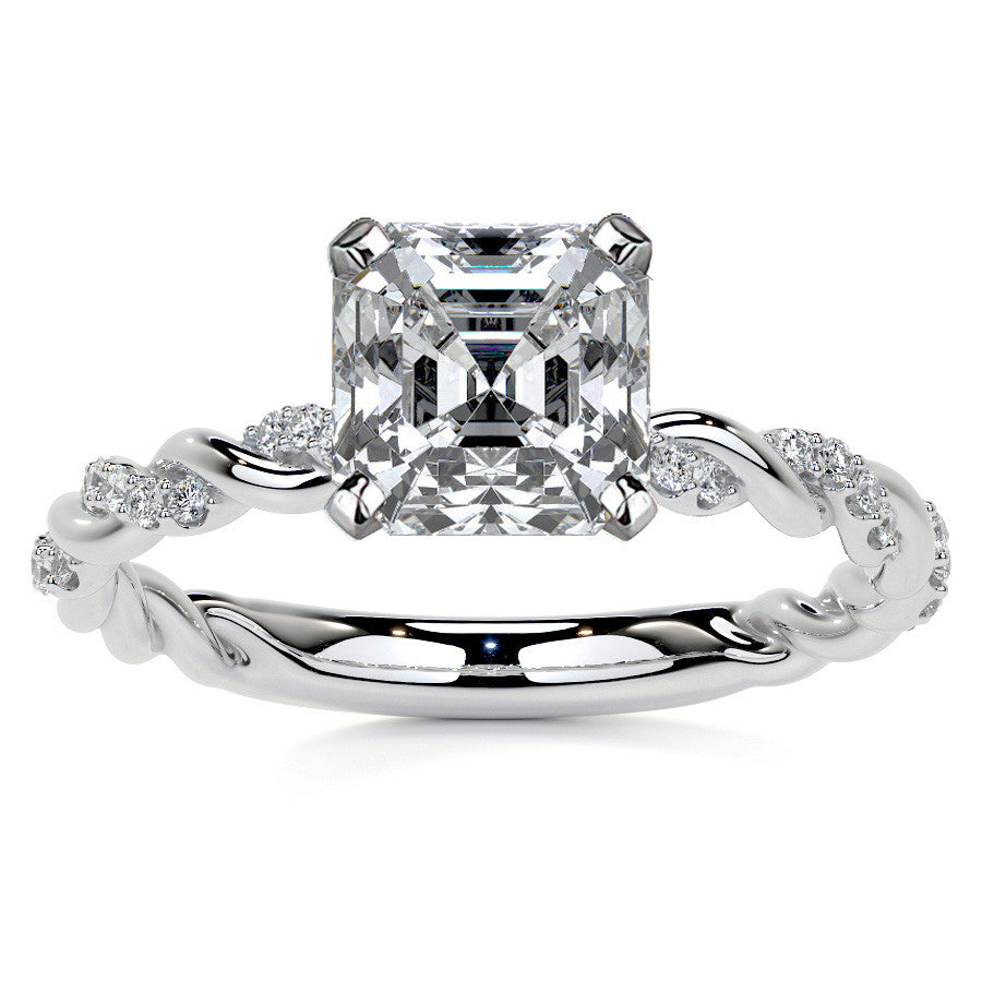 Twisted Rope Moissanite Engagement ring