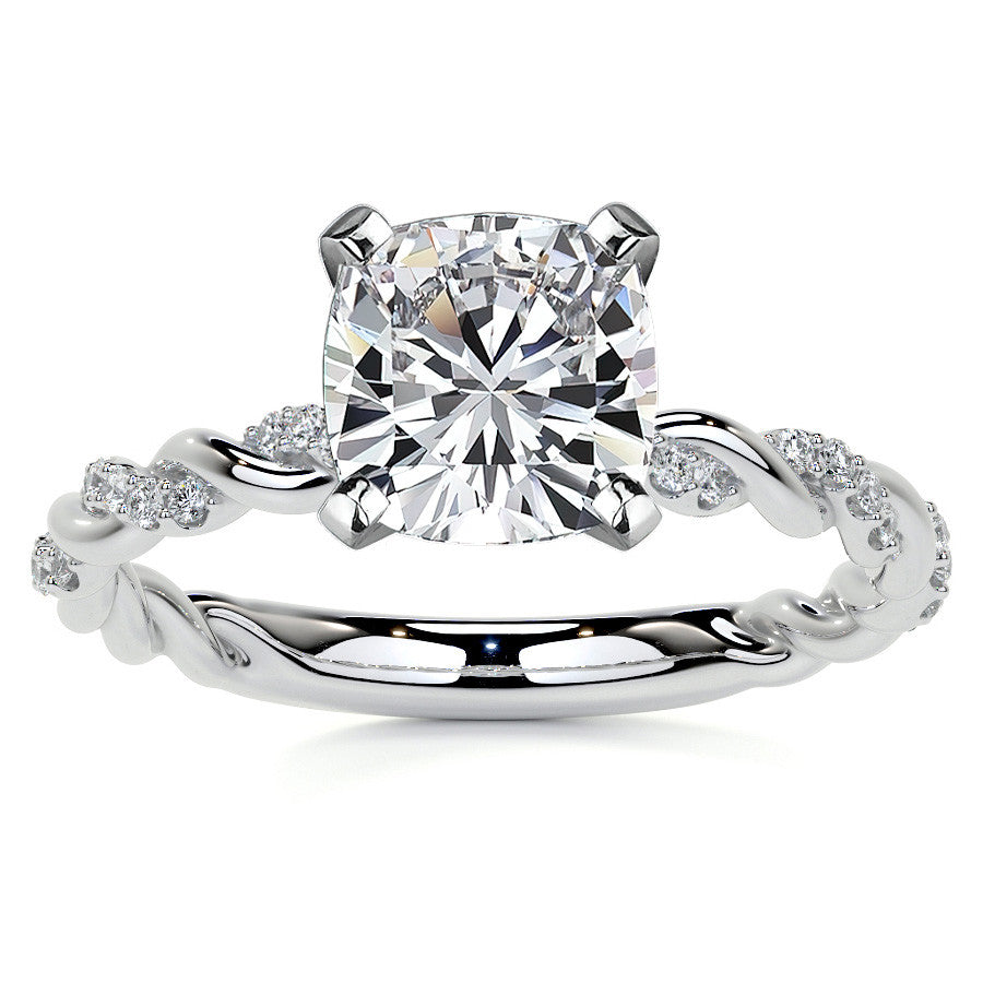 Twisted Rope Moissanite Engagement ring
