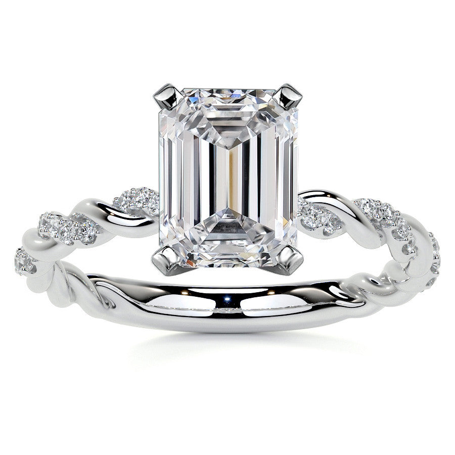 Twisted Rope Moissanite Engagement ring