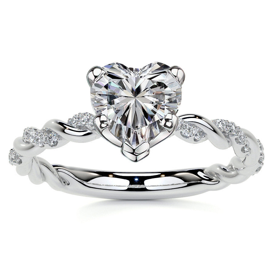 Twisted Rope Moissanite Engagement ring