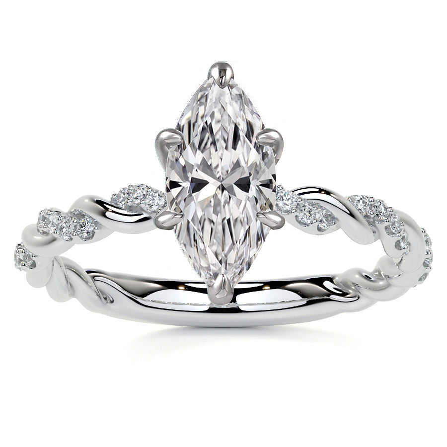 Twisted Rope Moissanite Engagement ring