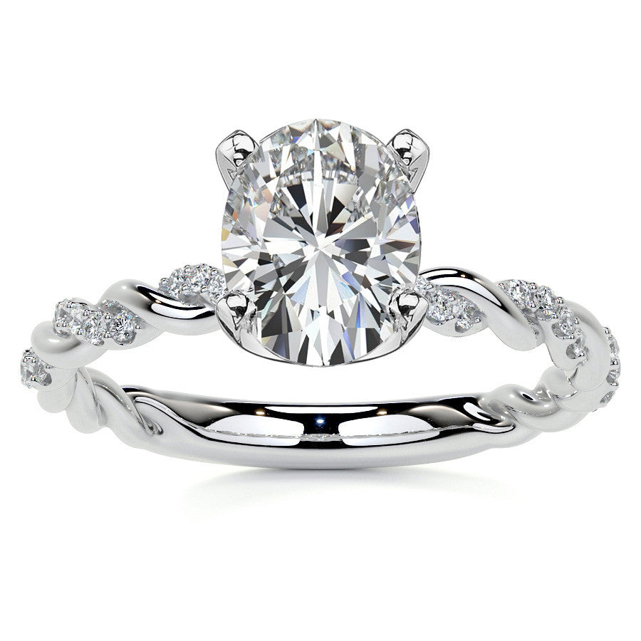 Twisted Rope Moissanite Engagement ring