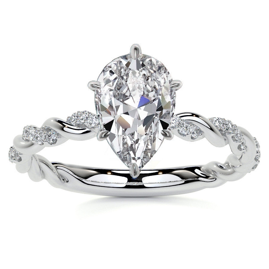 Twisted Rope Moissanite Engagement ring