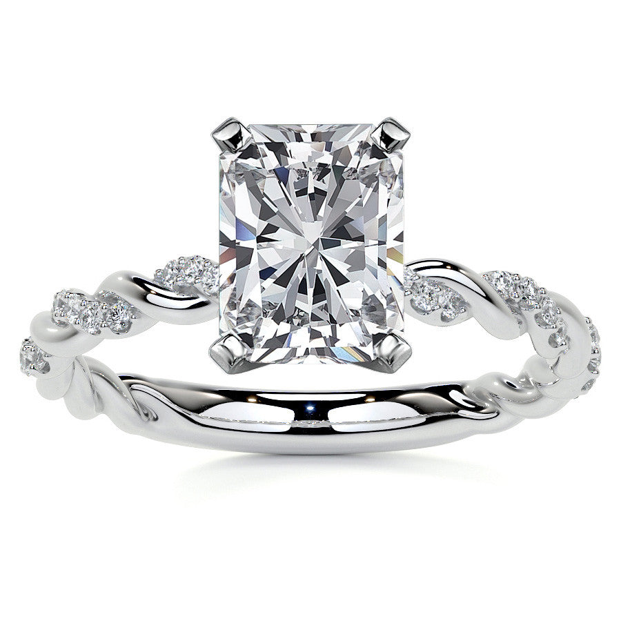Twisted Rope Moissanite Engagement ring