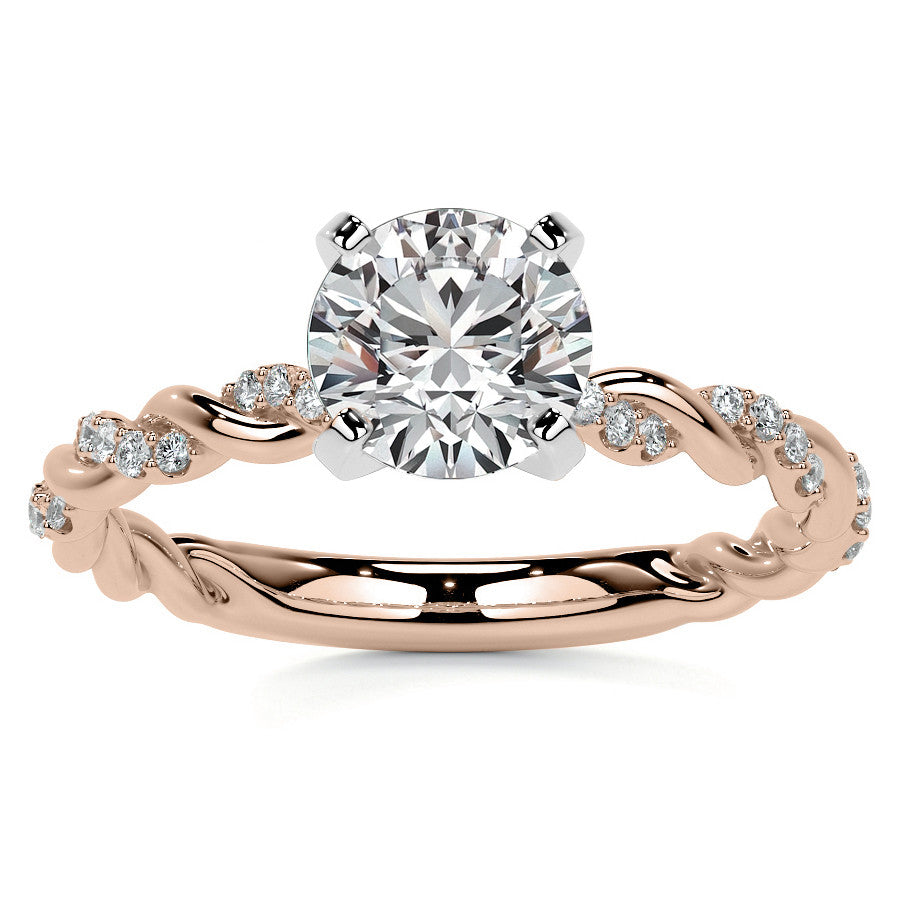 Twisted Rope Moissanite Engagement ring