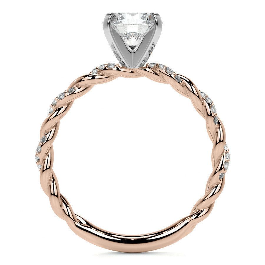 Twisted Rope Moissanite Engagement ring