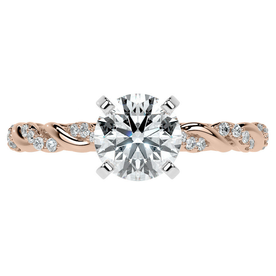 Twisted Rope Moissanite Engagement ring