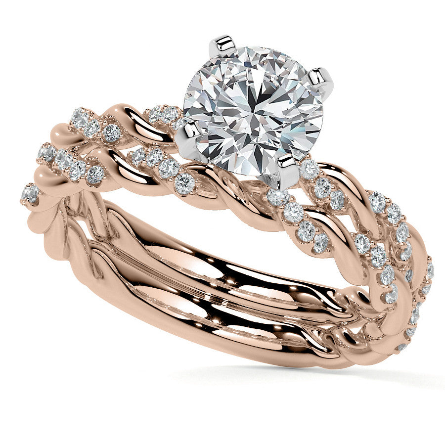 Twisted Rope Moissanite Engagement ring