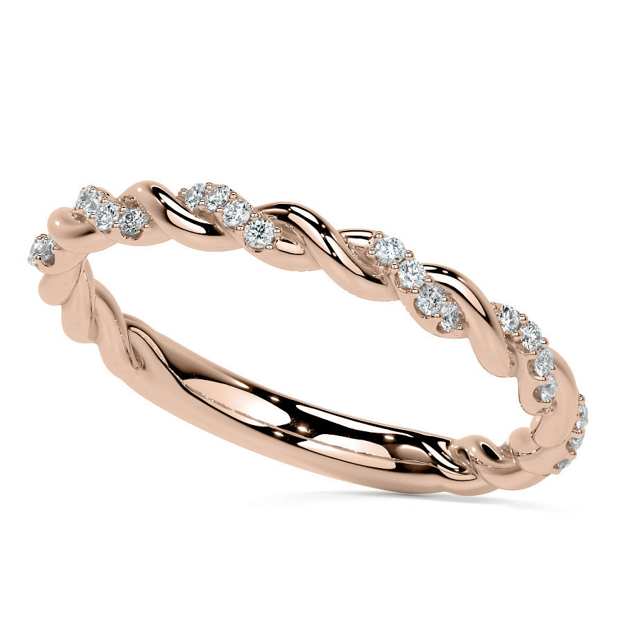 Twisted Rope Moissanite Engagement ring