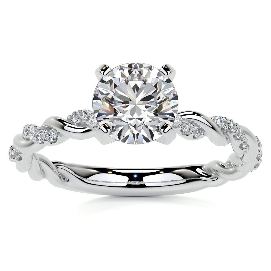 Twisted Rope Moissanite Engagement ring