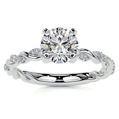 Twisted Rope Moissanite Engagement ring