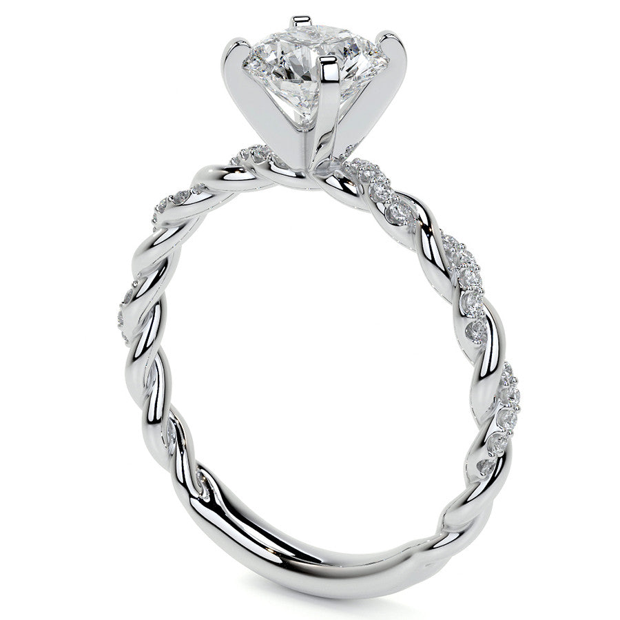 Twisted Rope Moissanite Engagement ring