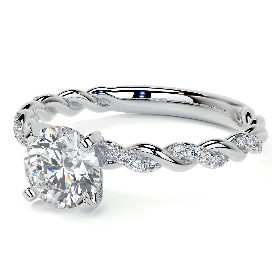 Twisted Rope Moissanite Engagement ring