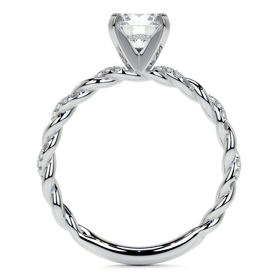 Twisted Rope Moissanite Engagement ring