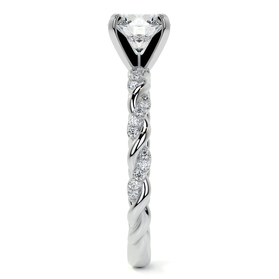 Twisted Rope Moissanite Engagement ring