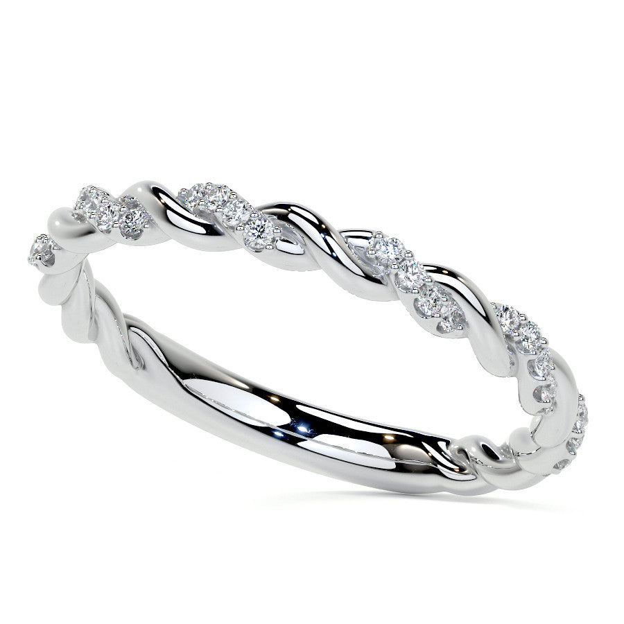 Twisted Rope Moissanite Engagement ring