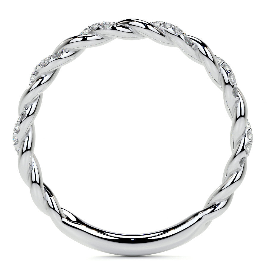 Twisted Rope Moissanite Engagement ring