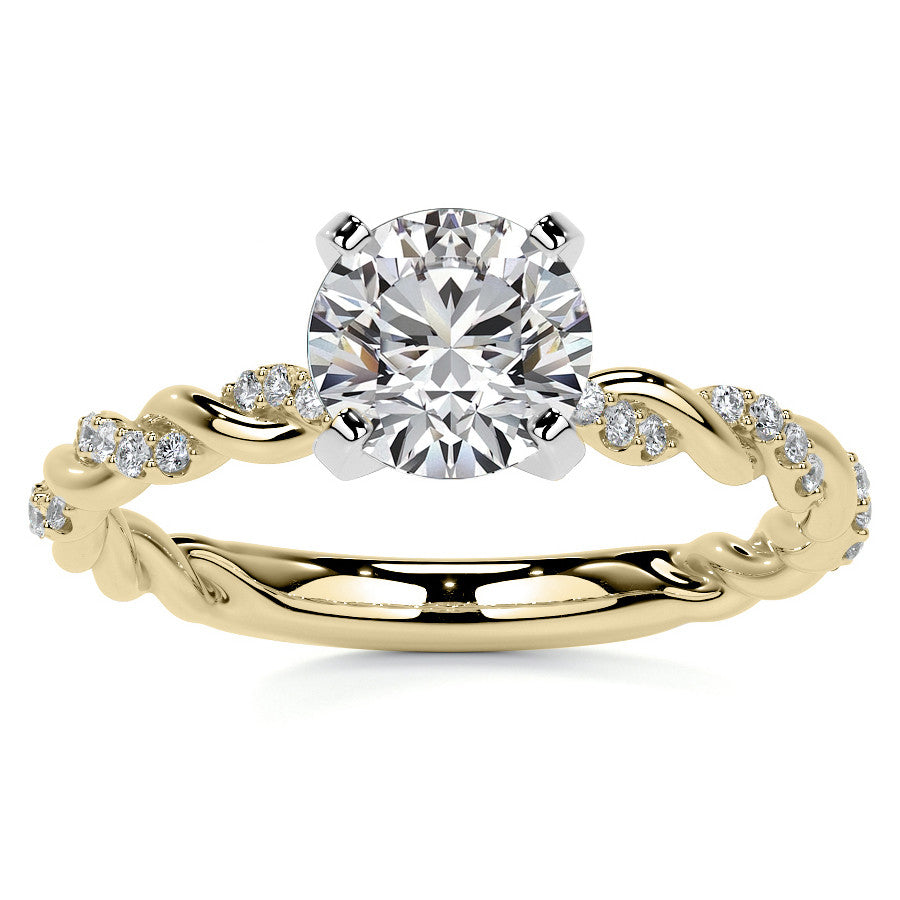 Twisted Rope Moissanite Engagement ring