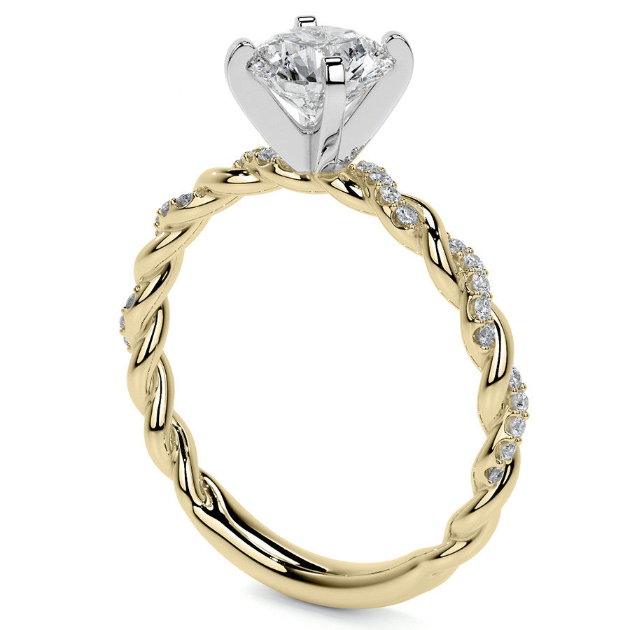 Twisted Rope Moissanite Engagement ring