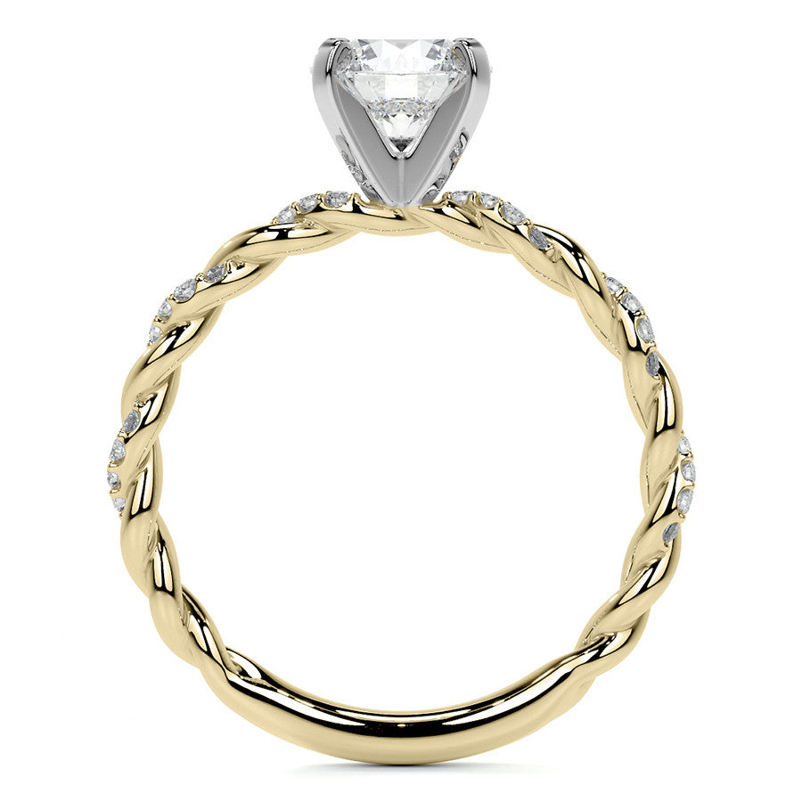 Twisted Rope Moissanite Engagement ring